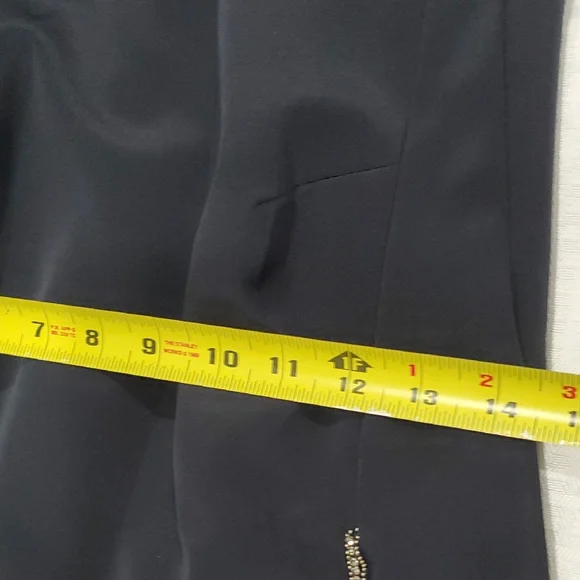 Theia 100% Silk Formal   Blue Cap Sleeve Crew Neck Gown Sz 2 - Picture 15 of 17